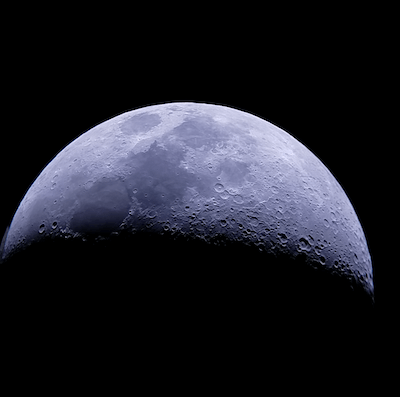 moon seen with Zhumell Z130 