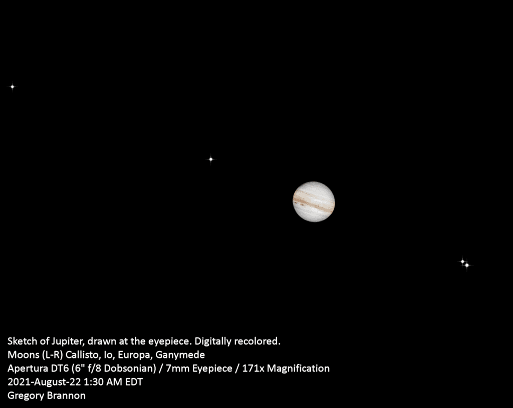 jupiter at 200x magnification with 6