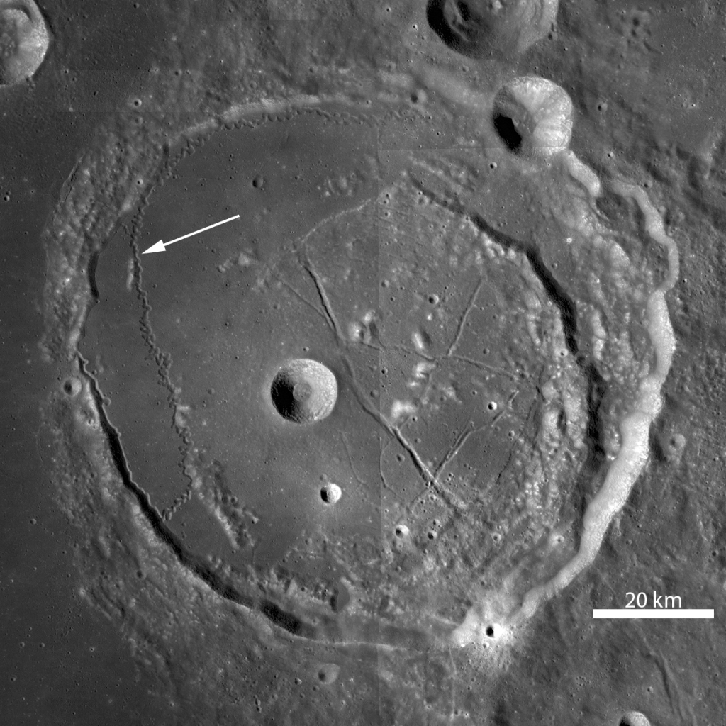 Detail of posidonius crater